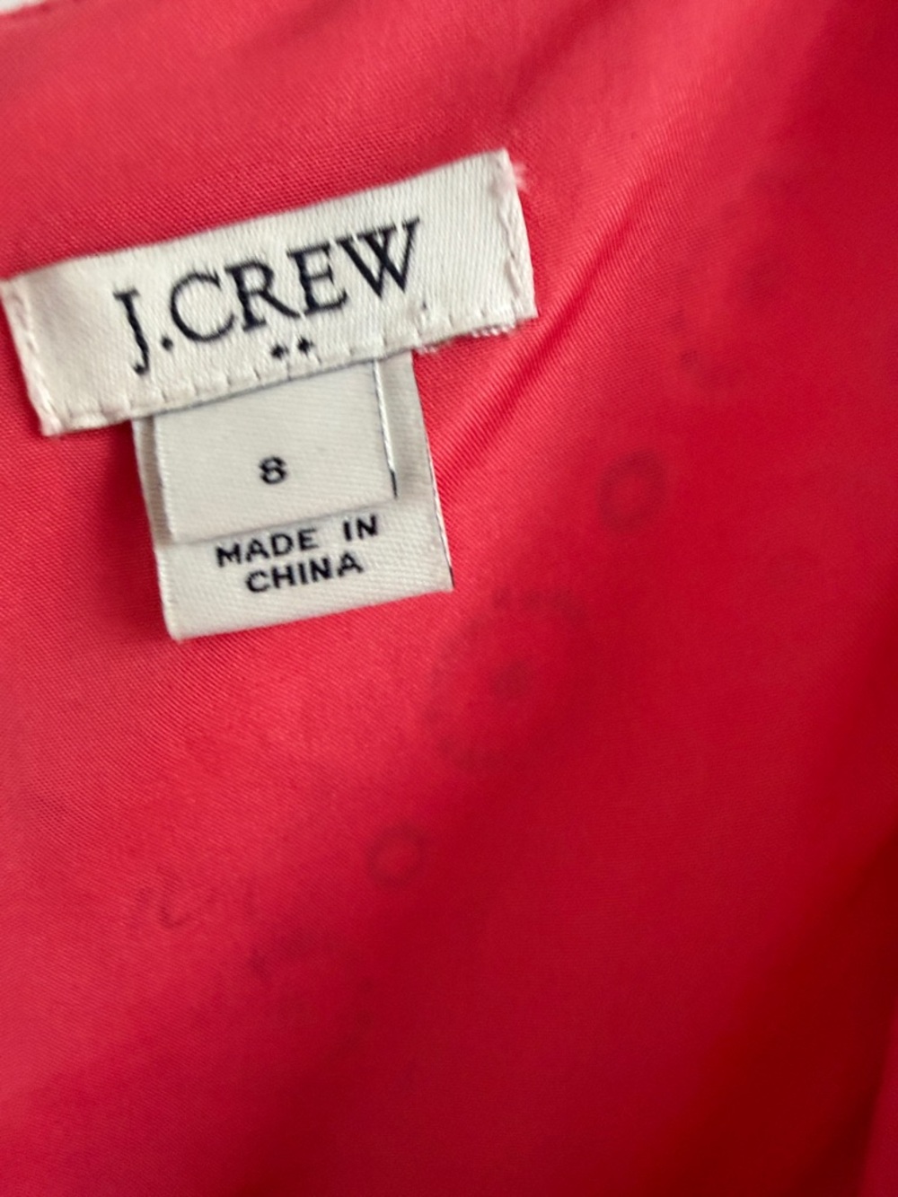 J. Crew Red Printed Ruffle Hem Summer Sundress Size 8 - Picture 10 of 13